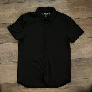 BYLT Premium Basics Executive Stretch Short Sleeve. Black. Mens Large